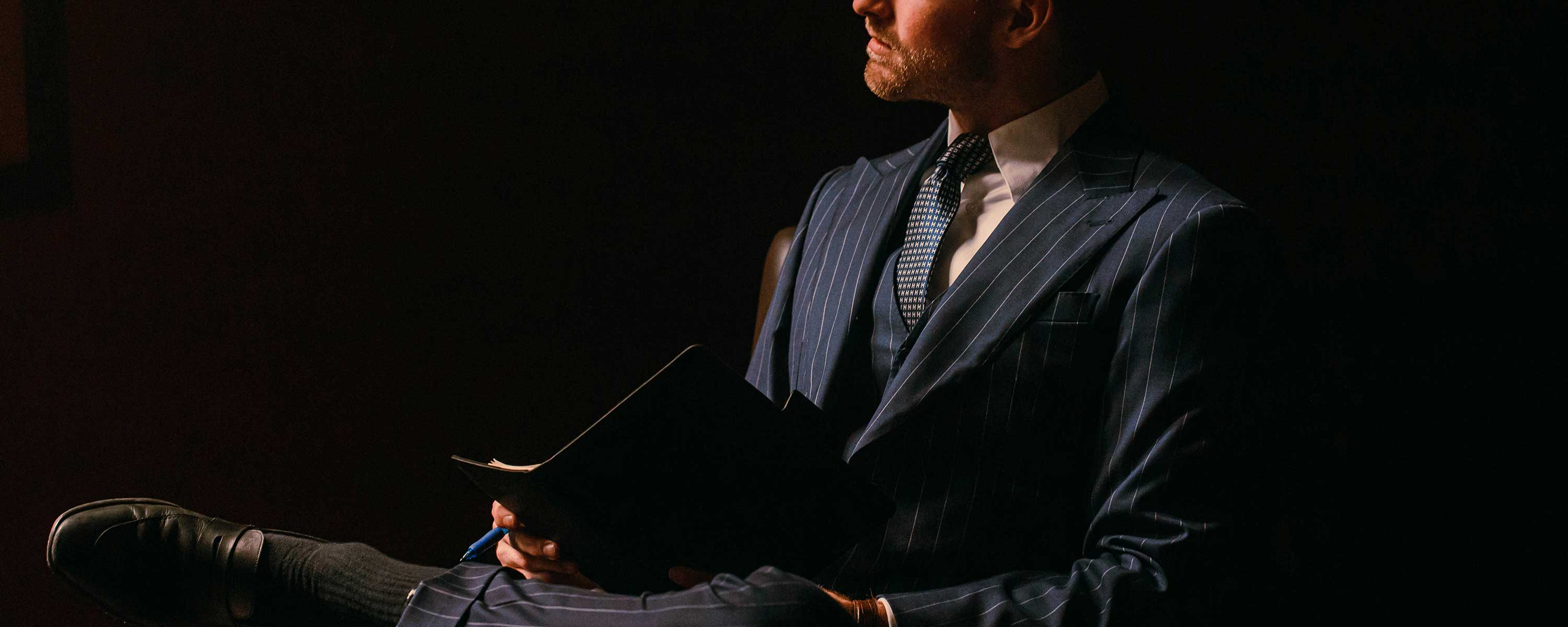 Man in custom tailored suit